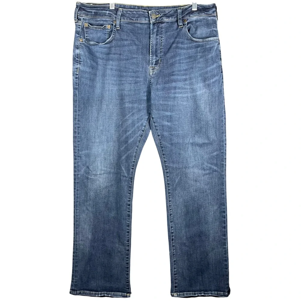 American‎ Eagle Original Bootcut Jeans Mens 40 Blue Ne(x)t Level Flex Denim